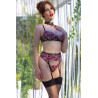 Chilirose Ensemble Florissa 4 pièces Noir-Rose